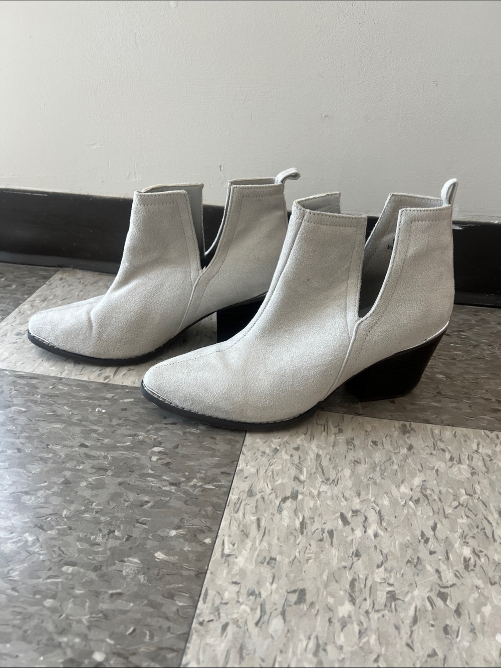 Lulus Suede Gray Ankle Boots